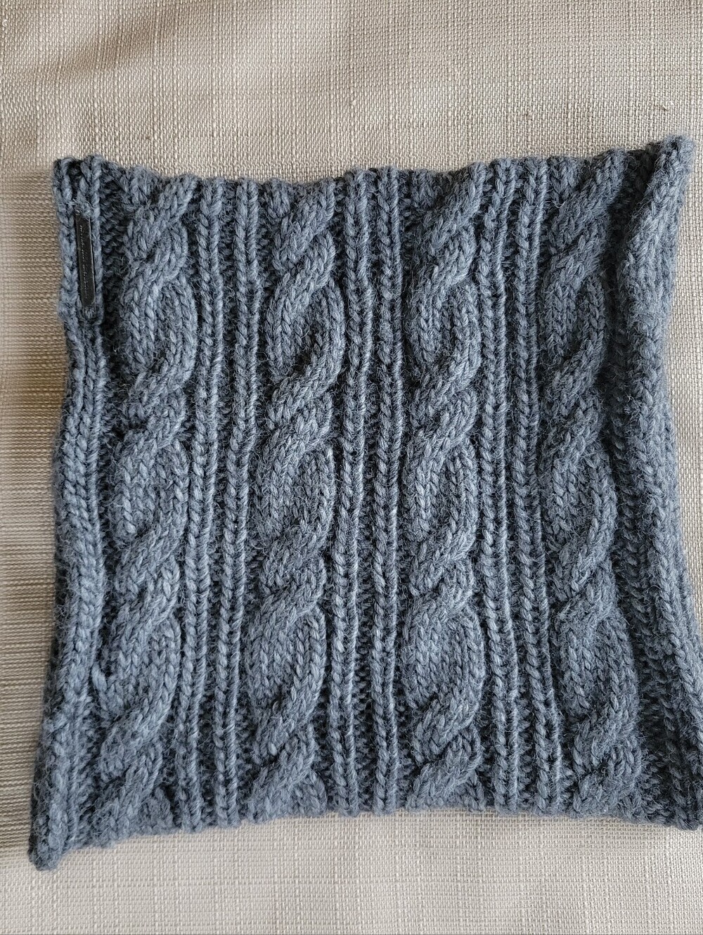 Krochet Kids Gray Chunky Cable Knit Infinity Cowl Scarf Neck Warmer